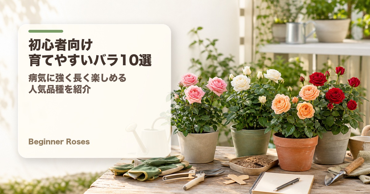 初心者向け育てやすいバラ10選 アイキャッチ