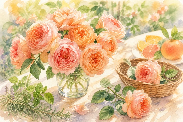 かおりかざりの花色と香りを楽しむイメージ